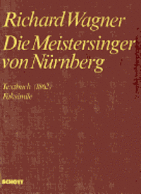 Cover for Richard Wagner · Die Meistersinger Von Nrnberg Wwv 96 (Gebundenes Buch) (1982)