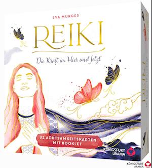 Cover for Eva Murges · Reiki – Die Kraft im Hier und Jetzt: 32 Achtsamkeitskarten mit Goldfolie und Goldschnitt, Stülpdeckelschachtel mit Goldprägung und 144-seitiges Buch (Bok) (2024)