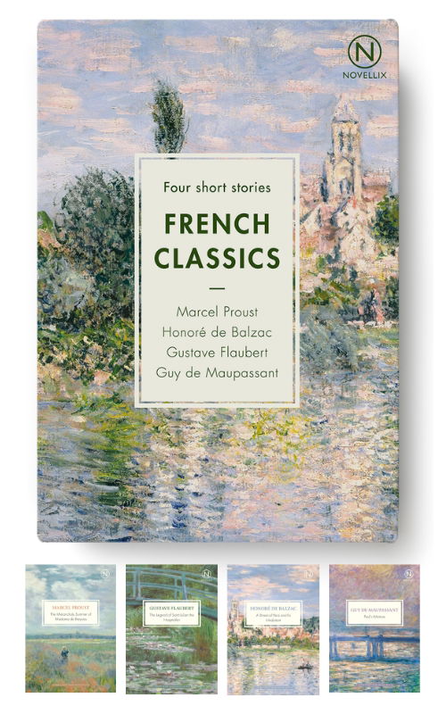 Noveller fra Novellix: Box with four French Classics - Marcel Proust, Gustave Flaubert, Guy de Maupassant, Honoré de Balzac - Books - Novellix - 9788785362018 - April 30, 2025