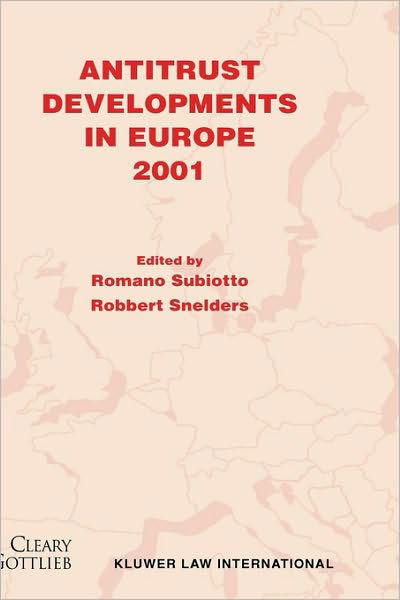 Cover for Romano Subiotto · Antitrust Developments in Europe 2001: 2001 (Hardcover Book) (2002)