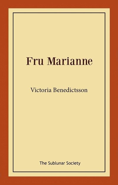 Cover for Victoria Benedictsson · Fru Marianne (Book) (2022)