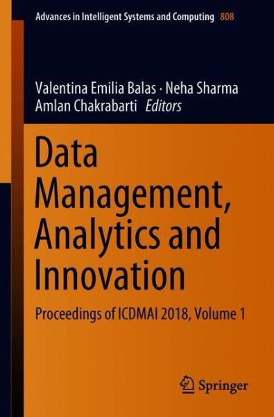 Cover for Data Management Analytics and Innovation (Book) [1st ed. 2019 edition] (2018)