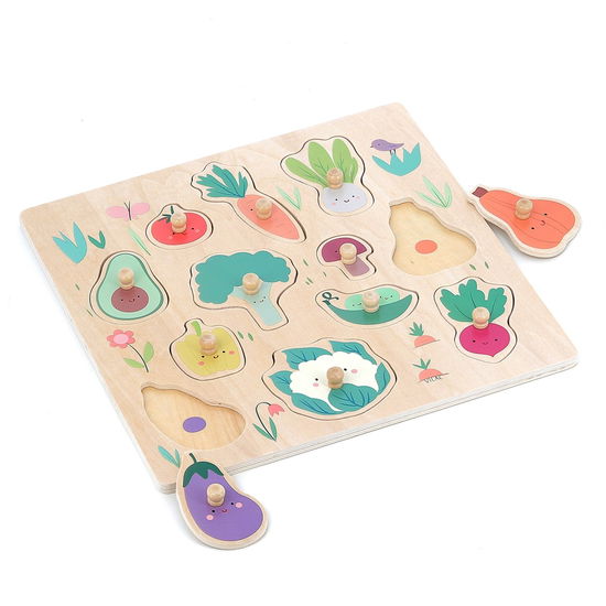 Peg Puzzle 12 Pcs - Vegetables By Sarah Betz - (7101) - Vilac - Merchandise -  - 3048700071019 - 