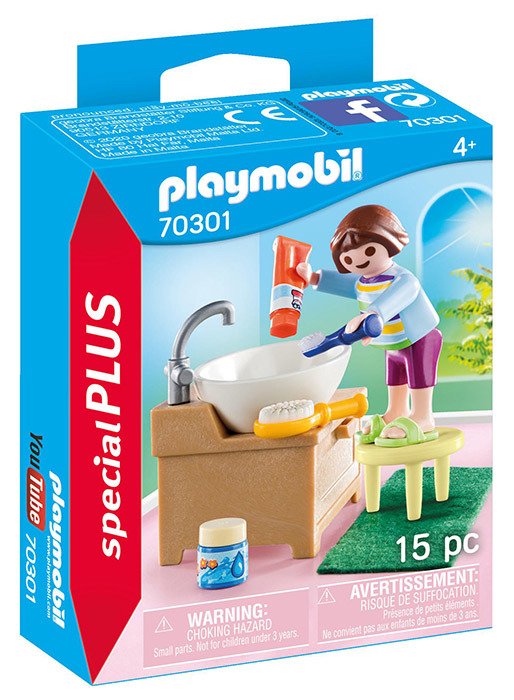 Cover for Playmobil Special Plus · Meisje aan wastafel Playmobil (70301) (Toys)