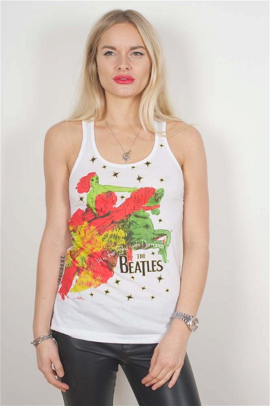 Cover for The Beatles · The Beatles Ladies Vest T-Shirt: Lucy in the sky with diamonds (T-shirt) [size S] [White - Ladies edition]