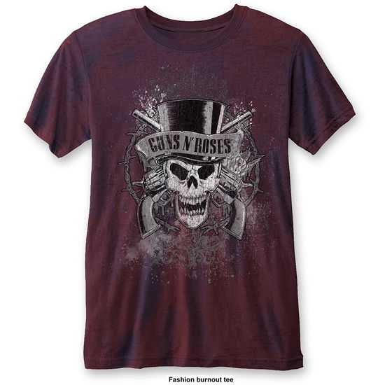 Guns N' Roses Unisex T-Shirt: Faded Skull (Burnout) - Guns N' Roses - Koopwaar - Bravado - 5055979983019 - 