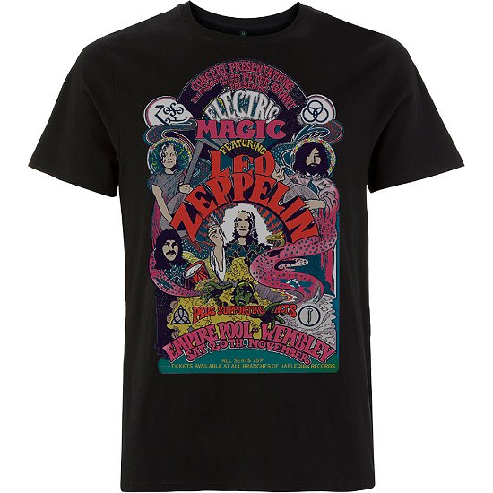 Led Zeppelin Unisex T-Shirt: Full Colour Electric Magic - Led Zeppelin - Produtos - MERCHANDISE - 5056187712019 - 18 de dezembro de 2019