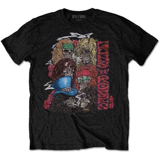 Cover for Guns N Roses · Guns N' Roses Unisex T-Shirt: Stacked Skulls (T-shirt) [size L] [Black - Unisex edition]