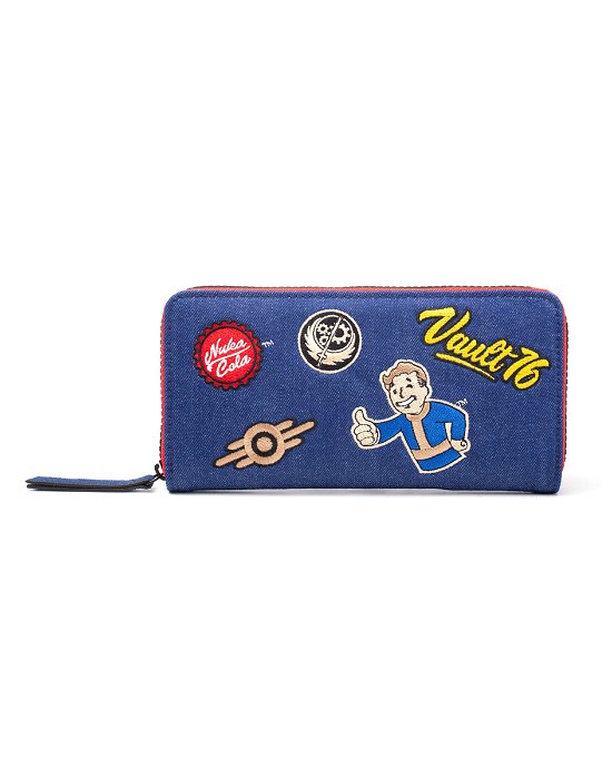Cover for Fallout · Fallout - Vault 76 Denim Zip Around With Patches Multicolor (Portafoglio) (MERCH)