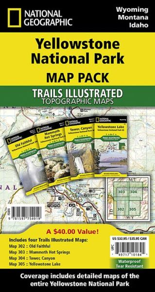 Cover for National Geographic Maps · Yellowstone National Park, Map Pack Bundle: Trails Illustrated National Parks (Map) [2023rd edition] (2023)