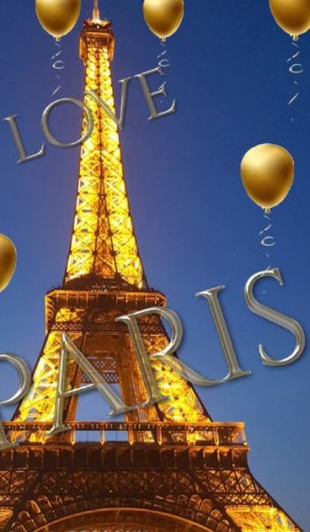 Cover for Sir Michael Huhn · I love paris eiffel tower gold ballon creative blank journal (Hardcover Book) (2021)