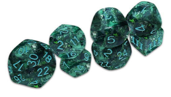 Cover for Goodman Staff · Verdigris Grecian Vase Dice- DCC Funky 7-set (Book) (2025)