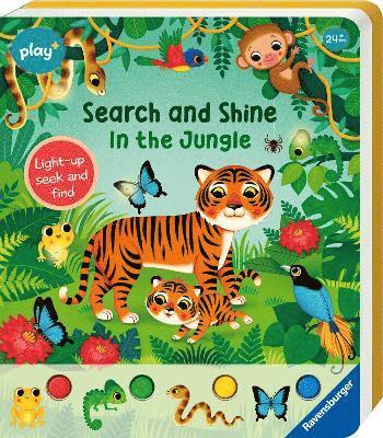 Cover for Sandra Grimm · Ravensburger Play+ Infant &amp; Toddler - Search and Shine In the Jungle: Light-up, seek and find - Play+ (Board book) [1. Aufl. edition] (2024)