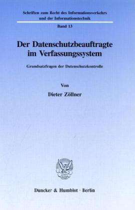 Cover for Zöllner · Der Datenschutzbeauftragte im V (Book) (1995)