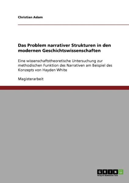 Cover for Adam · Das Problem narrativer Strukturen (Book) [German edition] (2013)