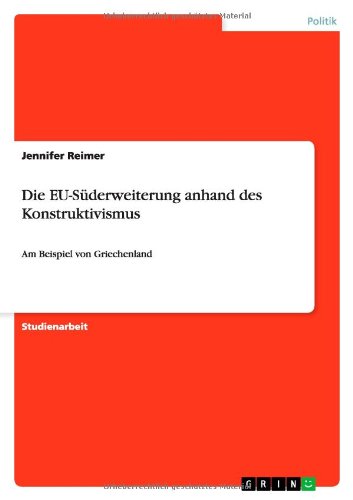 Cover for Reimer · Die EU-Süderweiterung anhand des (Book) [German edition] (2013)