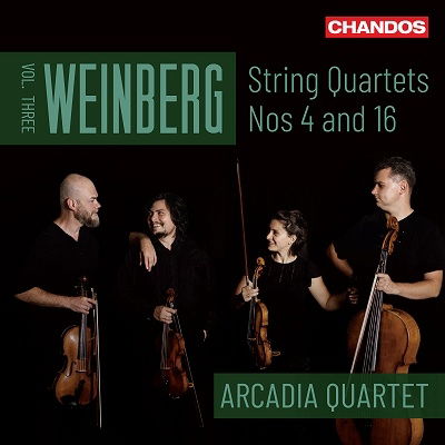 Weinberg String Quartets Nos 4 and 16 - Arcadia Quartet - Música - CHANDOS - 0095115218020 - 21 de abril de 2023
