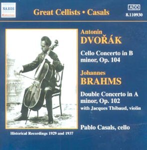 Cover for Pablo Casals · Dvorakcello Concbrahmsdouble Conc (CD) (2001)