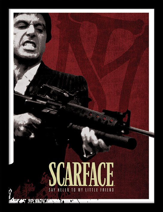Cover for Scarface · Blood Red (Stampa In Cornice 30X40 Cm) (MERCH)