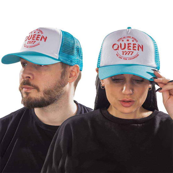 Cover for Queen · Queen Unisex Mesh Back Cap: Champions 77 (Blue &amp; White) (CLOTHES) (2021)