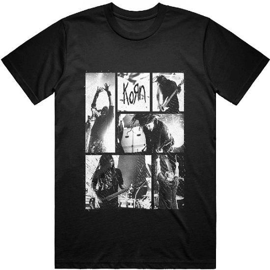 Korn Unisex T-Shirt: Blocks - Korn - Produtos -  - 5056561020020 - 
