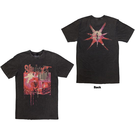 Cover for Slipknot · Slipknot Unisex Stone Wash T-Shirt: Album Splatter (Charcoal Grey) (Back Print) (T-shirt) [size S] (2025)