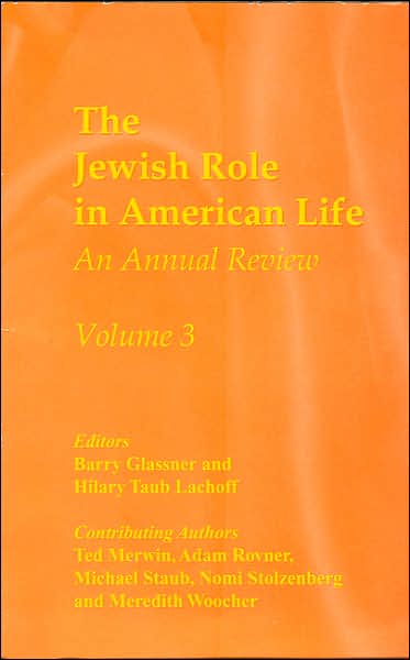 Cover for Barry Glassner · Jewish Role in American Life: An Annual Review, Volume 3 - The Jewish Role in American Life: An Annual Review (Paperback Book) (2008)