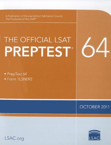 Cover for Law School Admission Council · The Official Lsat Preptest 64: (Oct. 2011 Lsat) (Paperback Book) [October 2011 edition] (2011)