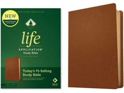 Cover for Tyndale · NLT Life Application Study Bible, Third Edition (Red Letter, Genuine Leather, Brown) (Bok) (2023)