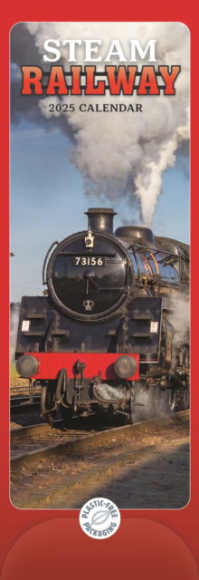 Cover for Carousel Calendars · Steam Railway Slim Calendar 2025 (Calendar) (2024)