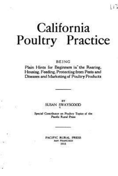 Cover for Susan Swaysgood · California poultry practice (Paperback Book) (2016)