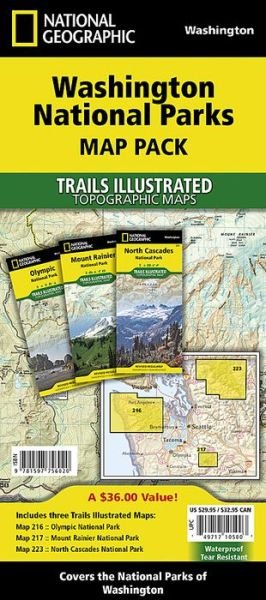Cover for National Geographic · Washington National Parks Map Pack Bundle (Kort) [2015th edition] (2022)