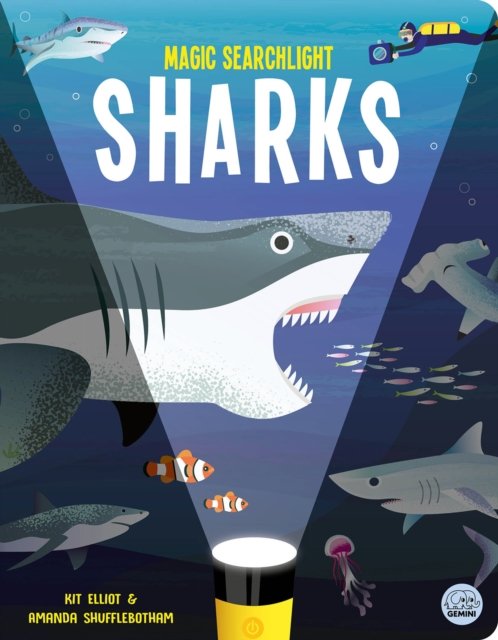 Cover for Kit Elliot · Magic Searchlight - Sharks - Seek and Find-Magic Searchlight Books (Hardcover Book) (2024)
