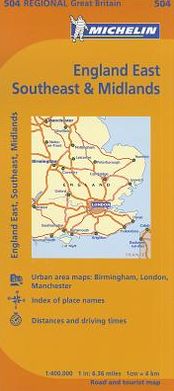 Cover for Michelin Travel &amp; Lifestyle · South East England / the Midlands / East Anglia (Maps / Regional (Michelin)) (Map) [10th edition] (2018)