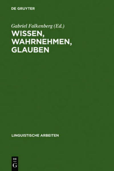 Cover for Gabriel Falkenberg · Wissen, Wahrnehmen, Glauben (Hardcover Book) (1989)