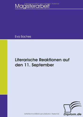 Cover for Eva Baches · Literarische Reaktionen Auf den 11. September (Taschenbuch) [German edition] (2008)