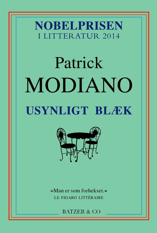 Cover for Patrick Modiano · Usynligt blæk (Hæftet bog) [1. udgave] (2020)