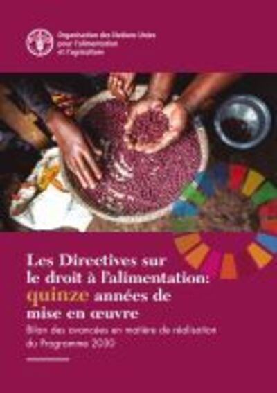 Cover for Food and Agriculture Organization of the United Nations · Les Directives sur le droit a l'alimentation: quinze annees de mise en ouvre: Bilan des avancees en matiere de realisation du Programme 2030 (Paperback Book) (2020)