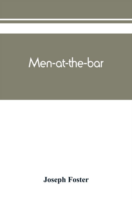 Cover for Joseph Foster · Men-at-the-bar (Paperback Book) (2019)