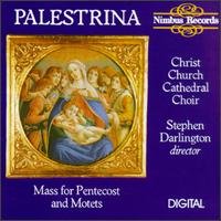 Cover for Giovanni Pierluigi Da Palestrina · Mass Pentecost / Motets - Choir Of Christ Church Cathedral. Ox (CD) (1992)
