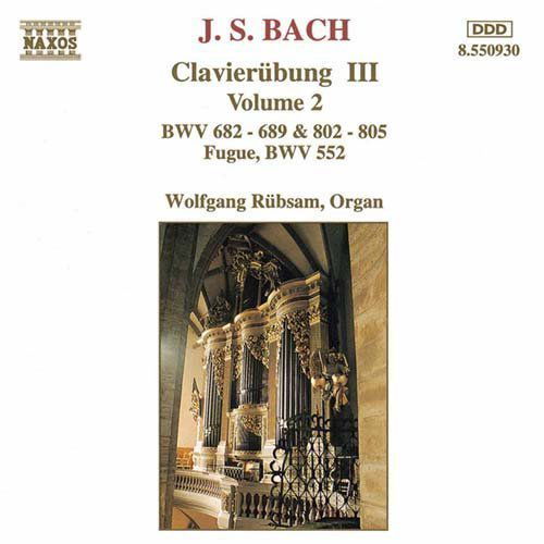 Clavierubung Volume 2 - Bach,j.s. / Rubsam - Musik - NAXOS - 0730099593021 - 23. april 1996