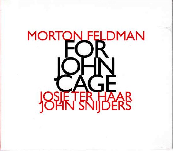Cover for Feldman Morton · Morton Feldman: for John Cage (CD) (2017)