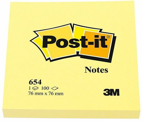Cover for 3m · Post-it 654 Canary Notes, 76 X 76 Mm, 100 Sheets (Merchandise) (MERCH)