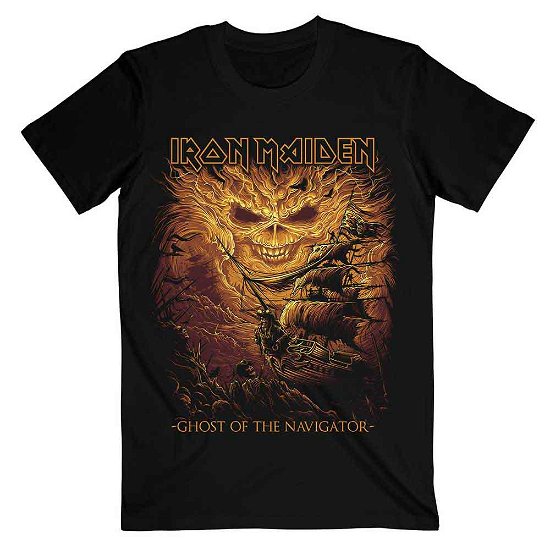 Iron Maiden Unisex T-Shirt: Ghost of the Navigator - Iron Maiden - Merchandise - Global - Apparel - 5055979962021 - 5. Januar 2017