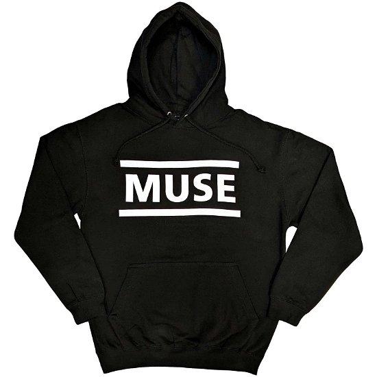 Muse Unisex Pullover Hoodie: White Logo - Muse - Merchandise -  - 5056737202021 - 