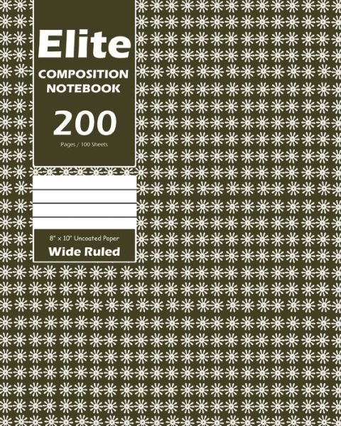 Cover for Design · Elite Composition Notebook, Wide Ruled 8 x 10 Inch, Large 100 Sheet, Beige Cover (Paperback Book) (2020)