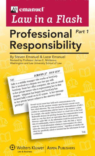 Cover for Lazar Emanuel · Law in a Flash Cards: Professional Responsibility (2-part Set) (Paperback Book) [Flc Crds/b edition] (2010)