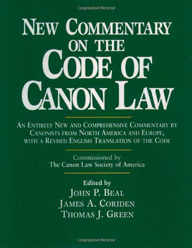 Cover for John P. Beal · New Commentary on the Code of Canon Law (Hardcover Book) (2000)