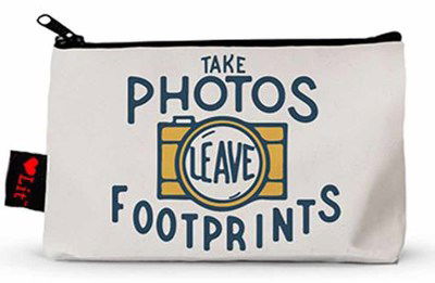 Cover for Gibbs-Smith Gibbs-Smith · Take Photos, Leave Footprints Pencil Pouch (Print) (2019)