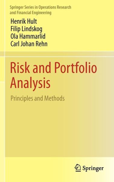 Cover for Henrik Hult · Risk and Portfolio Analysis (Bog) [2012 edition] (2012)